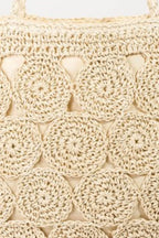Fame Accessories Handbag Intricate Braided Wheels Round Ivory Shoulder Bag 7026440c-3250-4311-adb5-5fe3864cec0d-Max-Origin Trendsi