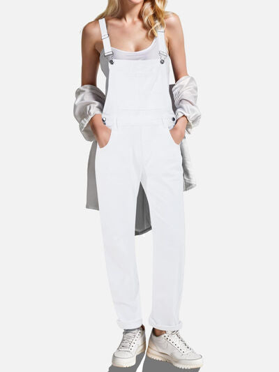 White Denim Overalls Women's Square Neck Wide Strap Full Size Jumpsuit 704fed6f-d63e-40a5-baca-e86d1f168c94-Min Trendsi