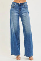 RISEN Womens Baggy Jeans Slouchy Medium Wash with Pockets 7080140a-f5d8-456a-8d40-152ef9722f00-Max-Origin Trendsi