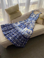 Midi Dress Smocked Printed Wide Strap Ruffled Zipper 709959d1-f6cf-4198-af78-0a6e1ab429c0-Max-Origin Trendsi