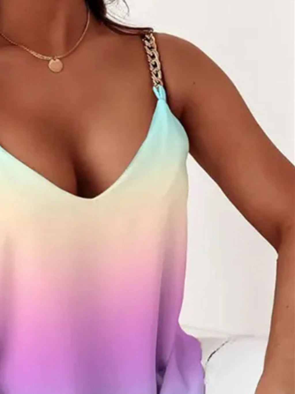 Women's Tank Top Chain Strap V-Neck Blouse 709c042a-448d-4dda-b943-dc8a21590ee2-Max-Origin Trendsi