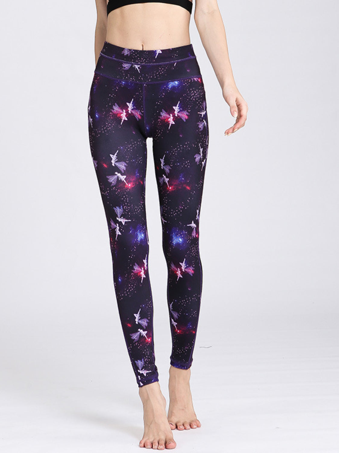 Active Leggings Tie-Dye Printed High Waist Colorful Highly stretchy Violet 70b863ac-2c53-40b4-b071-fa15557d14d8-Max Trendsi