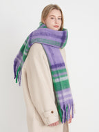 Women Scarf Fringe Plaid Polyester Tasseled Warm Long Fashion Accessories 70b94fe0-6392-4f82-9722-18ada9dfafc9-Max Trendsi