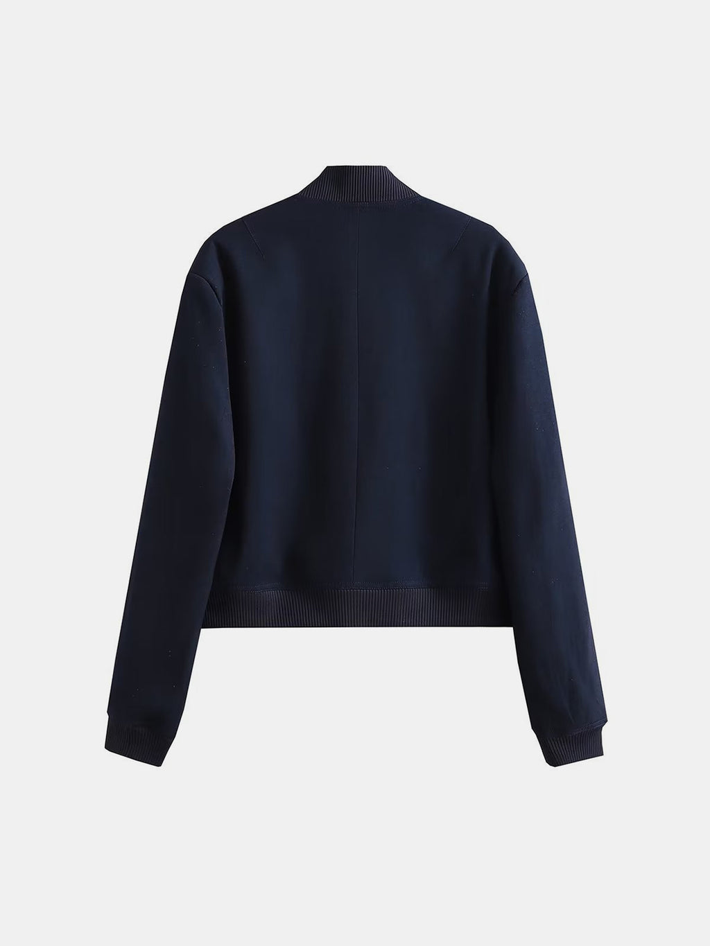 Women Baseball Cropped Jacket Pocketed Solid Snap Collared Long Sleeve 70eaab62-b914-41d7-952a-1da16ac975b8-Max Trendsi