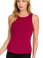Premium Rayon Double-Layered Round Neck Tank Top