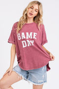 Mittoshop GAME DAY T-Shirt Round Neck Short Sleeve Raspberry Raspberry 71356150-f48b-404e-934a-5db22e8ebf82-Min Trendsi