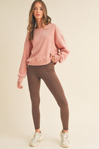 Yelete USA Leggings Coffee Brown Full Size Fleece Lined High Waisted Pants 71990218-99f2-4796-b562-23133860dea8-Max Trendsi