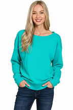 Zenana Womens Fleece Sweatshirt Turquoise Boat Neck Pullover 71a7c350-af99-4f41-9f87-a5ce84142b77-Max-Origin Trendsi