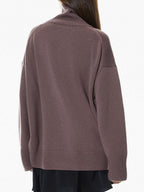 Ribbed Women Sweater Turtleneck Long Sleeve Soft Acrylic Loose Basic Pullover 71ac5252-0e88-4a61-9c4b-f9daeed253ea-Max Trendsi
