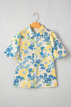 Women's Shirt Floral Printed Puff Short Sleeve Summer Top 71b8d171-a8e1-46c2-8c63-3fd96d7b4c06-Max-Origin Trendsi