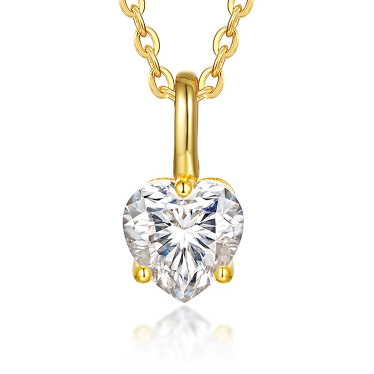 18K Gold-Plated Necklace Heart Moissanite Stone Shape Pendant Jewelry 72013b5c-f2a9-441e-a037-df04e5d76c08-Max-Origin Trendsi