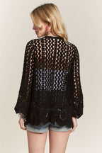 ADORA Crochet Cardigan Cotton Black Floral Leaf Pattern Long Sleeve 7216b18825a84452959dd04a3936a8ea-Max-Origin Trendsi