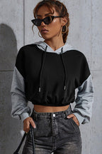 Perfee Cropped Hoodie Contrast Long Sleeve Hooded Sweatshirt 7264e2b2-719a-4887-854c-ce3da4a06940-Max Trendsi