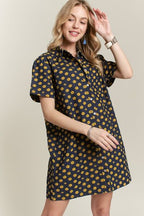ADORA Floral Denim Shirt Mini Dress Short Sleeve Pocketed 72766fff-892d-44bf-919c-2ff403176cfb-Min Trendsi