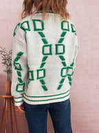 Women's Sweater Contrast Round Neck Long Sleeve Oversized Ribbed 72a9754964d64bea965a17f8c5f7cc41-Max-Origin Trendsi