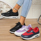 Lace-Up Wedge Sneakers for Comfortable Elevation and Stylish Look