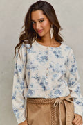 SO ME Vintage Floral Print Button Down Sweater Cardigan IVORY BLUE 732257786d4a4e449b7fe1e8c9a6df80-Max-Origin Trendsi