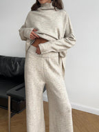 Outfit Set Women Knit Slit Turtleneck Sweater Long Sleeve and Pants 2 Pcs 733daaab-ff2c-4f1f-ae6a-a3fdb47383f5-Max Trendsi