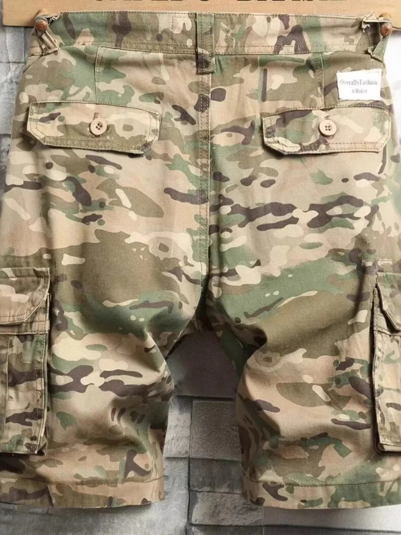 Men's Shorts Camouflage Cargo Pocketed 73400327390a47b9820e552f2674bf29-Max-Origin Trendsi