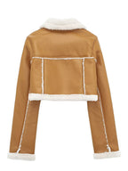 Women Faux Leather Cropped Jacket Collared Neck Long Sleeve Plush Lined 7375c894-4dd1-4124-87e8-3addcf5c273a-Max Trendsi