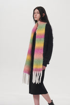 Women Scarf Woolen Blend Fringe Gradient Color Thermal Long Scarfs 73807b3b-8f8d-4daa-8b04-712b546aedae-Max Trendsi