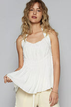 POL Sleeveless Top Backless Halter Off White with Smocking Shirring Detail OFF WHITE 73ac3896-fb8e-40c5-b33e-2b2b5374f660-Max-Origin Trendsi