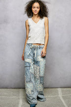 POL V-Neck Tank Top Off White Textured Knit with Lace Trim Sleeveless 73b2d7cf-8fba-4fc1-ab79-8067538cdc47-Max-Origin Trendsi