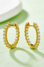 Silver Hoop Earrings Moissanite 0.45 Carat 925 Sterling 18K gold-plated Jewelry 73c1d800da744f6f9c60d25a110fc309-Max Trendsi
