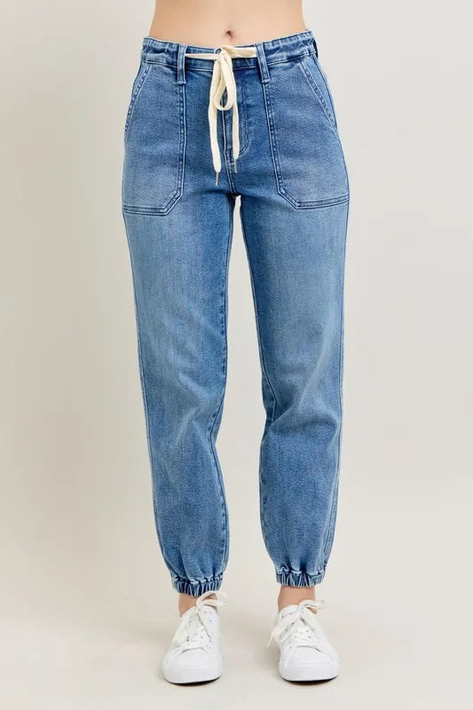 Judy Blue Plus Size High Waist Denim Jogger