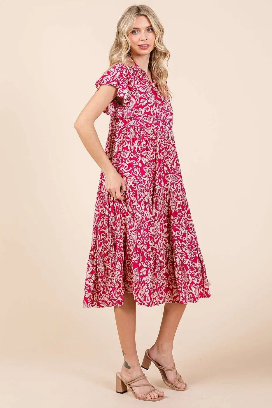 Mittoshop Midi Dress Abstract Print Fuchsia Pink Ruffle Tiered 7406215957834bb7a2ee4106a1d533b7-Max-Origin Trendsi