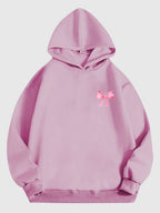 Women's Hoodie Bow Print Long Sleeve Cotton Blend Hooded Top Oversized 74247987-e84f-4675-9296-4b5be5c8f83a-Min Trendsi
