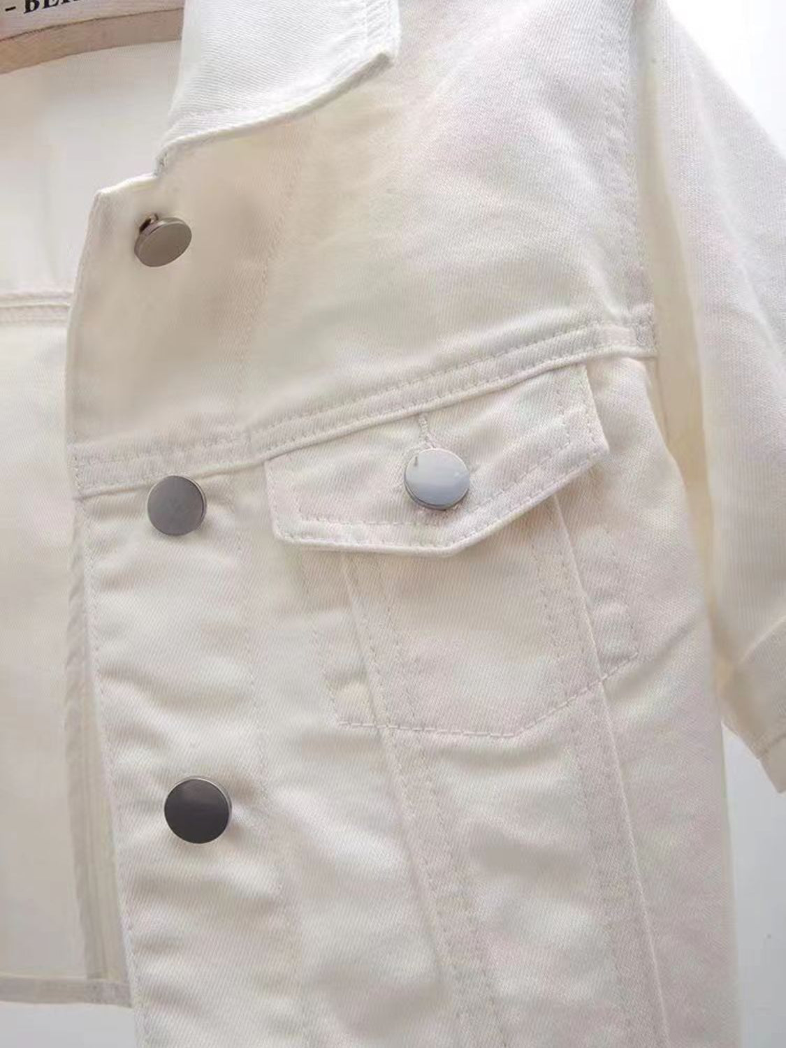 Cropped Denim Jacket Women's Half Sleeve Flap Pockets Plus Sizes S-5XL 742f4de7-9527-481b-9bb6-52647a0df8fc-Max Trendsi