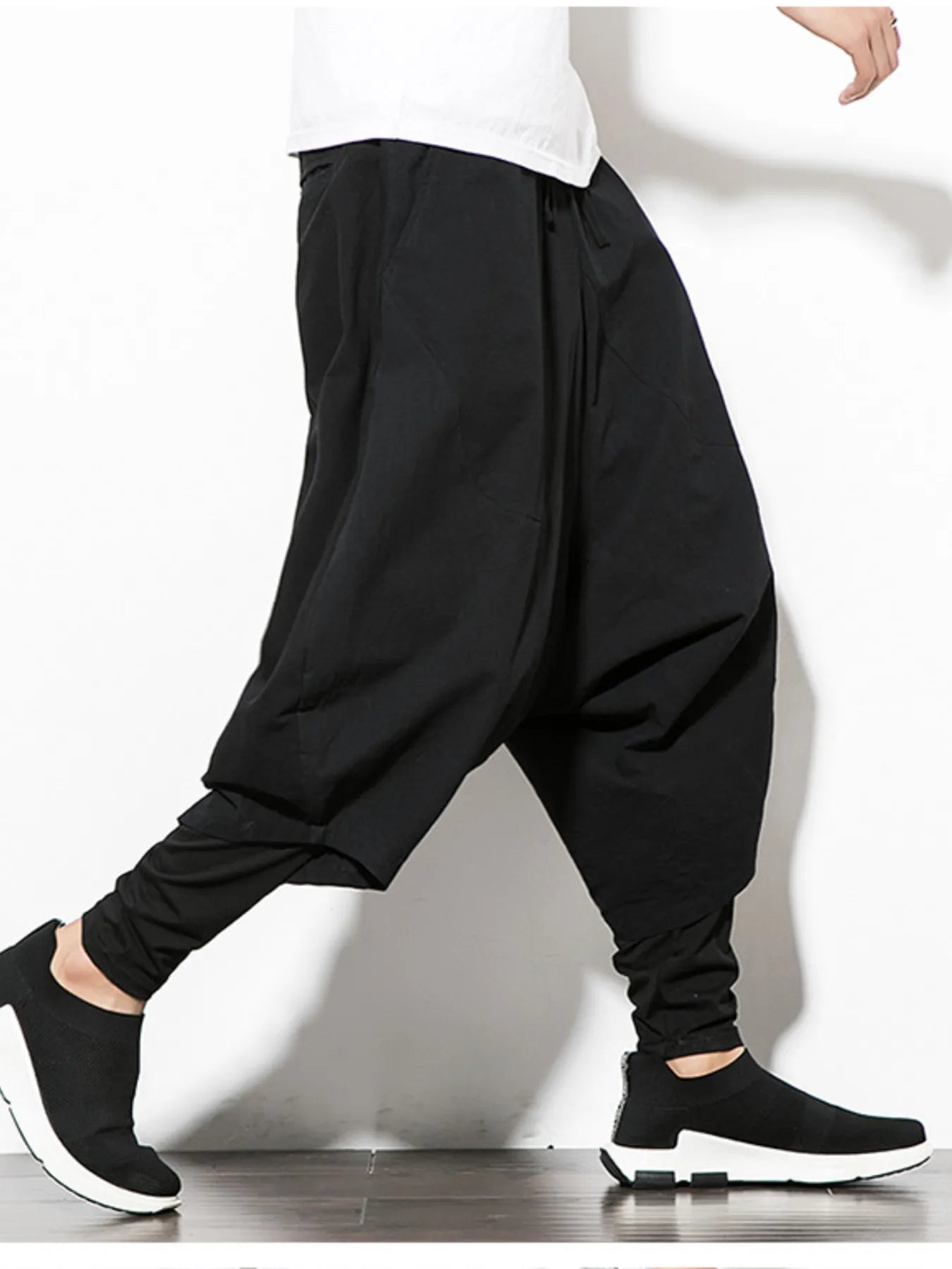 Men's Wide Leg Pants Drop Crotch with Drawstring Wasit Casual Oversized 746d2eda38bb4da88cace99c210d3de1-Max-Origin Trendsi