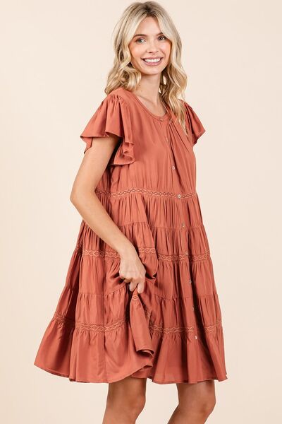 Mittoshop Ruffle Dress Lace Detail Button Down Tiered Flaired Short Sleeve 7504e9b6-071c-4f31-a68e-ce5c849ade06-Min Trendsi