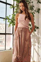 ADORA Tank Dress Drawstring Sleeveless Washed with Pockets MAUVE 751bbe1f-40f4-49c2-8f5b-d6982f07119a-Min Trendsi