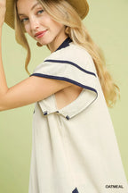 Umgee Womens Blouse Linen Ruffle Short Sleeve Top 7520c6d3-374d-4ff7-83a7-9e4f5448bc61-Max-Origin Trendsi