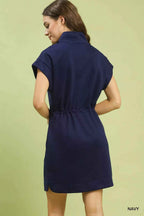 Umgee Dolman Sleeve Zip Detail Dress