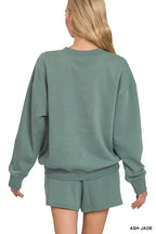 Zenana Women's Activewear Set Fleece Long Sleeve Sweatshirts & Shorts 2 Pcs 757b95d9879041f8b6c91e6f2bfaa309-Max-Origin Trendsi
