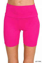 Zenana Activewear Set Hot Pink Brushed Dty Microfiber Top & Biker Shorts 7595d2d0f34047a286879fd2164fefe6-Max-Origin Trendsi
