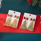 Christmas Drop Earrings Tree Bow 18K Gold-Plated Rhinestone Jewelry 75a697c5-88cb-4419-b2e1-84d9ec069573-Max-Origin Trendsi