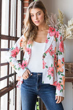Heimish Floral Blazer Multi-Color Single Breasted Long Sleeve Ruffle with Tunic 75b7febc-3fc1-47f2-bff7-5d129e54b350-Min Trendsi
