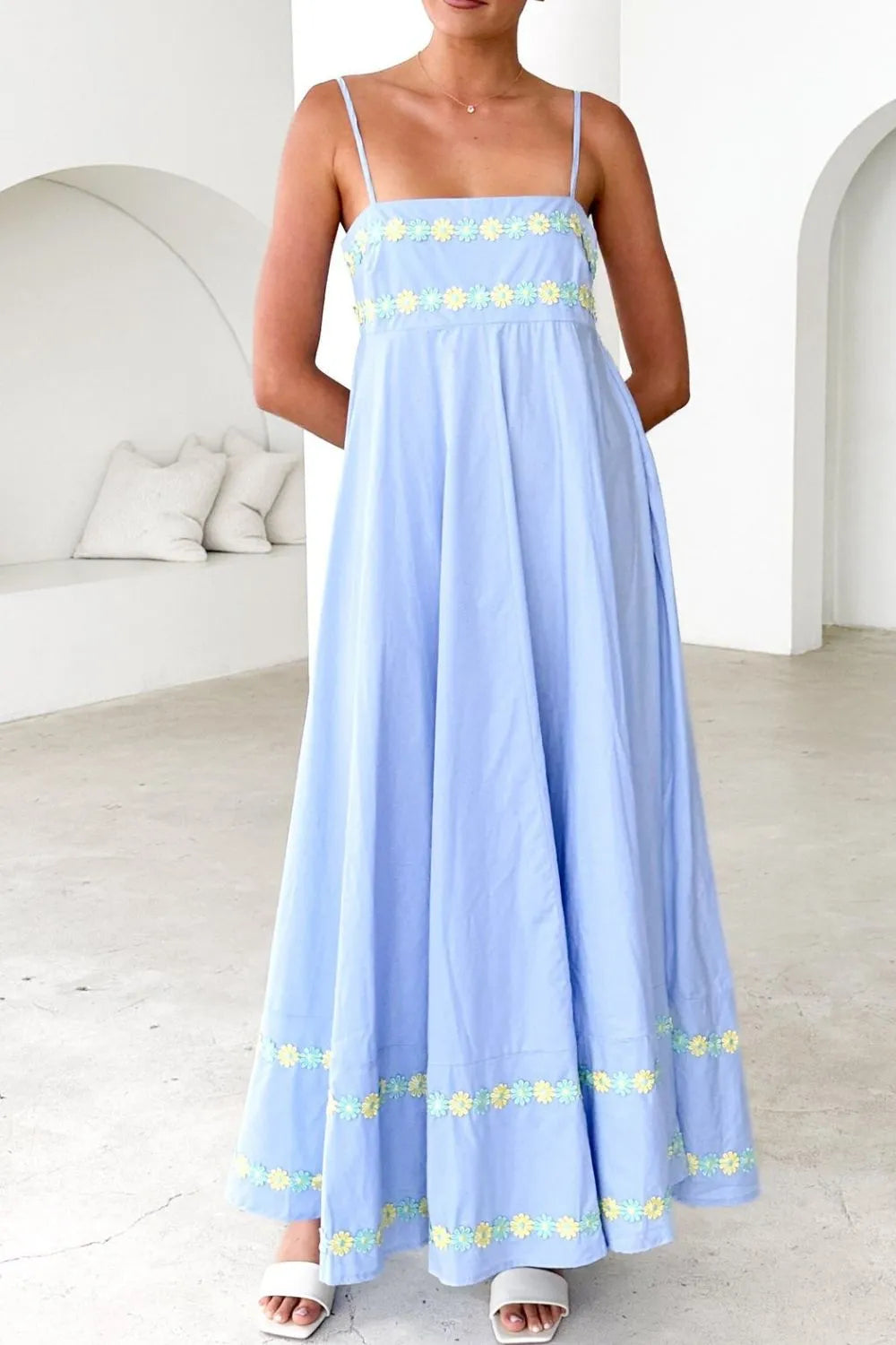 Maxi Dress Floral Embroidered Spaghetti Strap Ruffled A-Line Party 75c554b0-ebd0-4ef0-953e-f29c0c7ca4ff-Max-Origin Trendsi