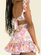 Floral Mini Dress Colorful Print Ruffled Hem Cutout Bow Tied Backless 75f6326a-497e-4038-b6e5-79320270fc4c-Max-Origin Trendsi