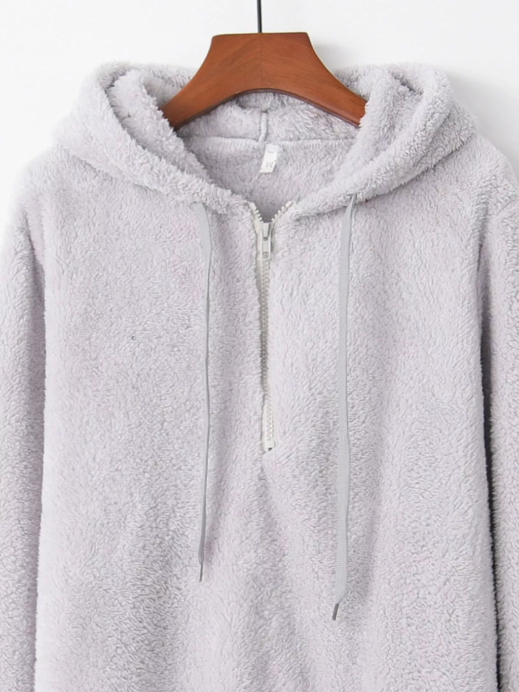 Womens Fleece Hoodie Half Zip Drawstring Hood Soft Top S-4XL 76113509-d112-4dee-bb14-5521fe51d1be-Max-Origin Trendsi