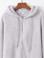 Womens Fleece Hoodie Half Zip Drawstring Hood Soft Top S-4XL 76113509-d112-4dee-bb14-5521fe51d1be-Max-Origin Trendsi
