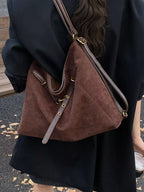Womens Suede Tote Bag Large Handbag 7631b109-6f63-4c3f-9379-1a76b6ef9e43-Max-Origin Trendsi