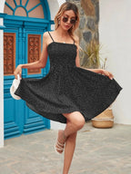 Mini Cami Dress Swiss Dot Smocked Square Neck with Thin Straps 764033d699fc40ae9db0cd53eed78bee-Max-Origin Trendsi