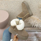 Women's Boots Warm Fluff Lined Round Toe Platform Flats 7655863abf1d46a4ba64a7a57e93c645-Max-Origin Trendsi