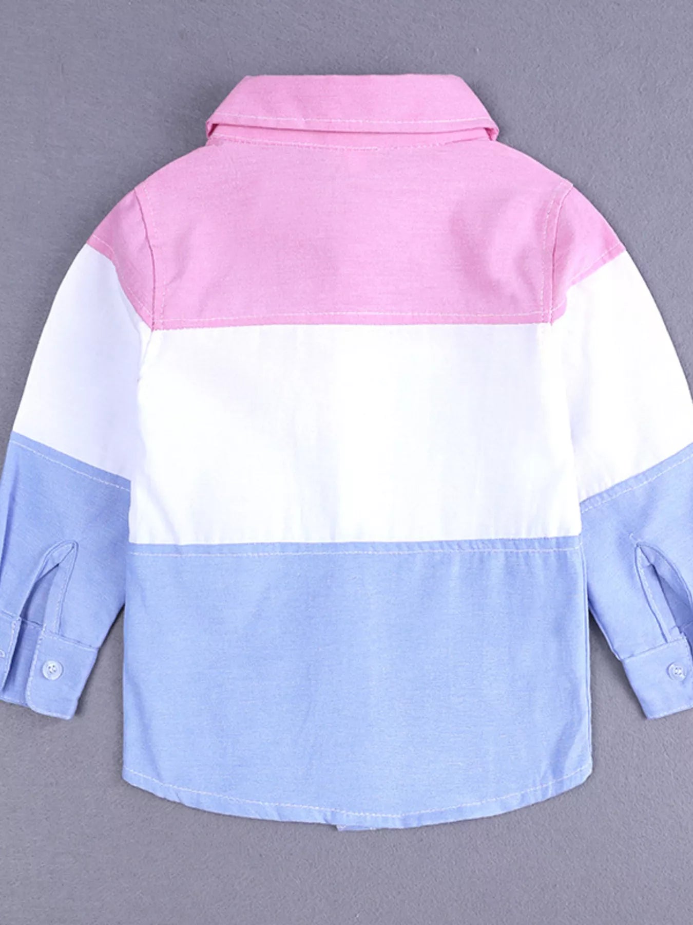 Boy's Children's Set Color Block Shirt & Ripped Jeans 2 Pcs