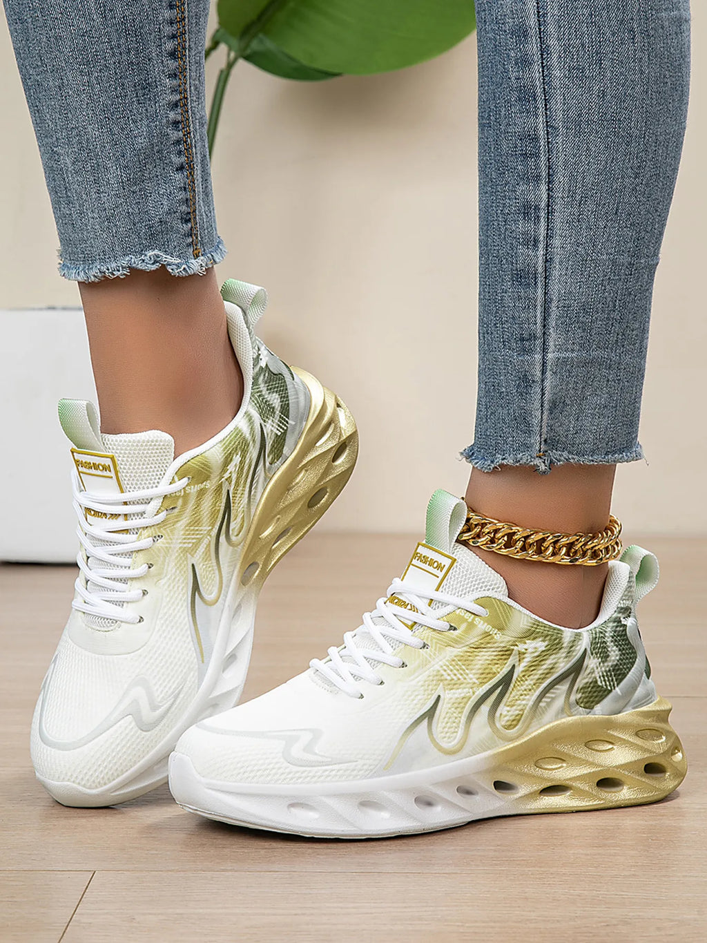 Women's Athletic Shoes Round Toe Lace Up Mesh Rubber Flat Shoes 7726cb0bc60244778e689b87926bddc3-Max-Origin Trendsi